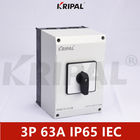 ثلاثي القطب 63A مفتاح محدد الكاميرا الدوارة مقاوم للماء IP65 معيار IEC