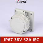 48V 32A IP67 3P منخفض الجهد مثبت على لوحة المقبس القياسي IEC