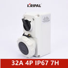 KRIPAL Three Phase 32A IP67 Interlocked Switch Socket IEC القياسي
