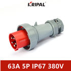 ثلاث مراحل 63A 380V IP67 المقابس الصناعية المقاومة للماء IEC قياسي