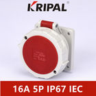 16A 5P IP67 IEC المرحلة العاكس التوصيل والمقبس المثبت على اللوحة
