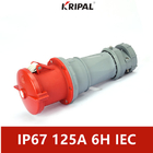 CE IP67 125A 4 دبوس موصل صناعي مقاومة درجات الحرارة العالية