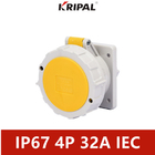 16A 3P 220V IP67 مقبس صناعي مقاوم للماء عالمي IEC قياسي
